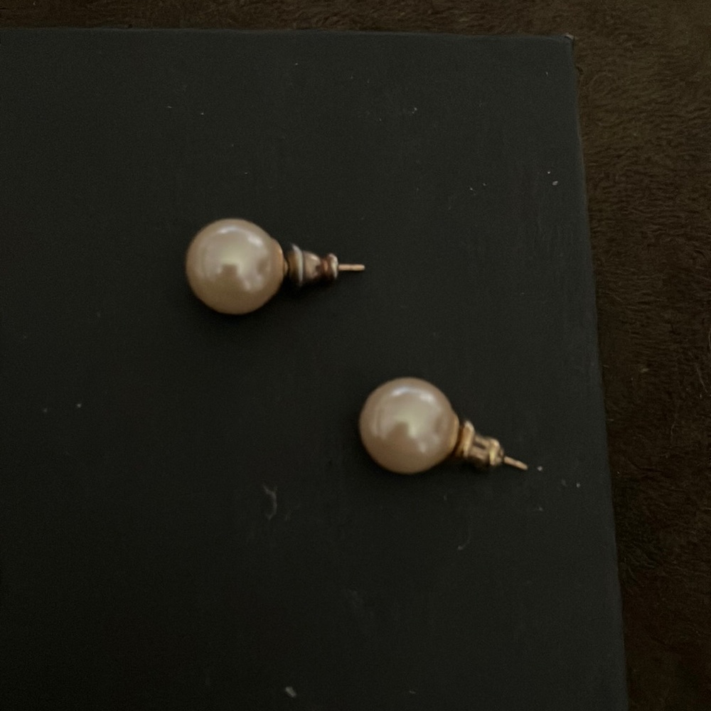 Faux pearl earrings